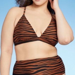 Kona Sol Women's Cross Back Tri Bikini Top - Black‎